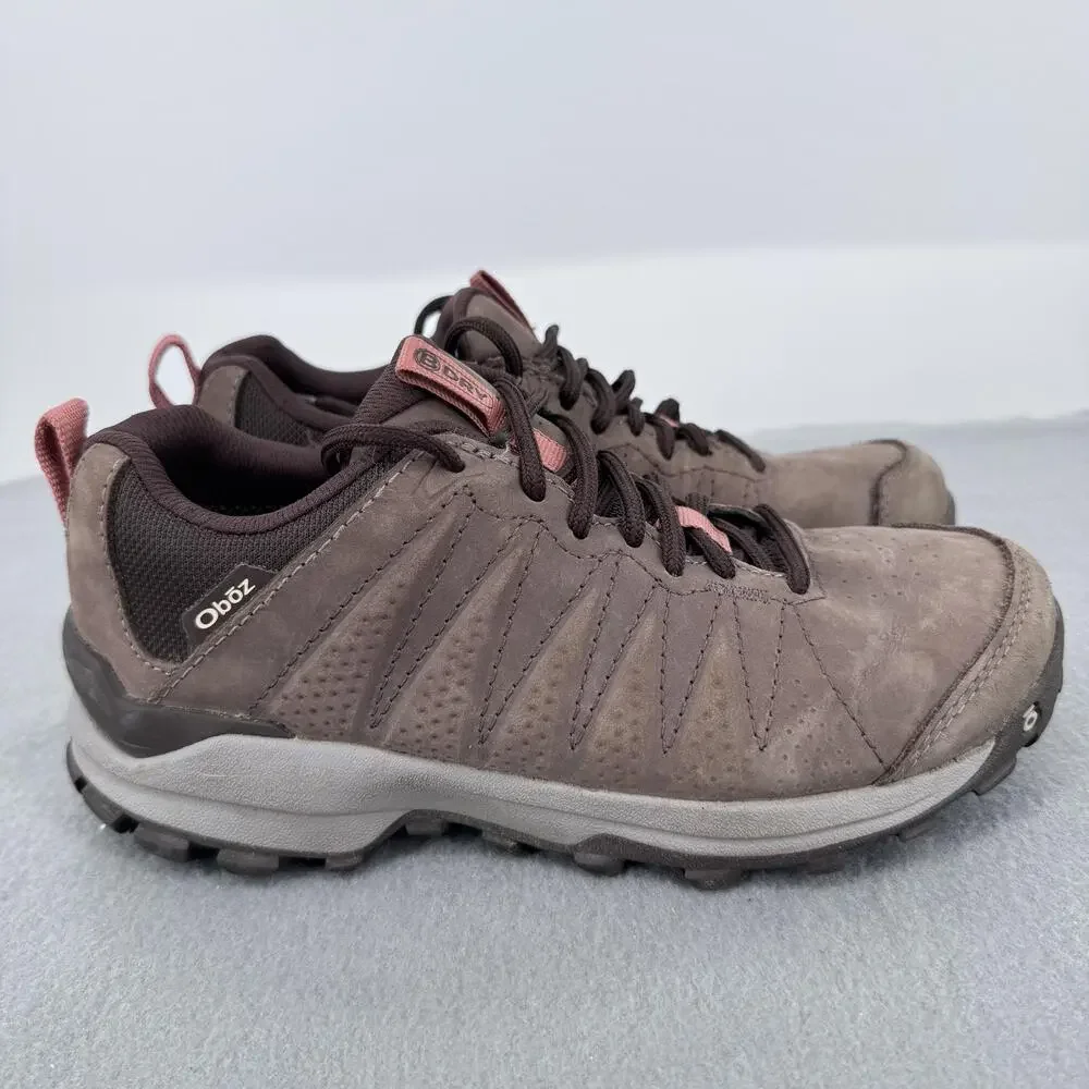 Oboz Shoes Womens Size 5.5 Brown Nubuck Waterproof Hiking Trail Comfort Sneakers